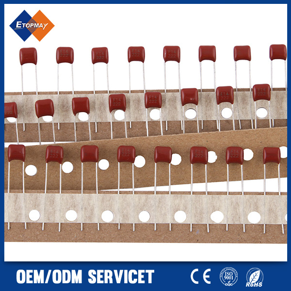 Ammo Packaged Cl21 Metallized Polyester Film Capacitor