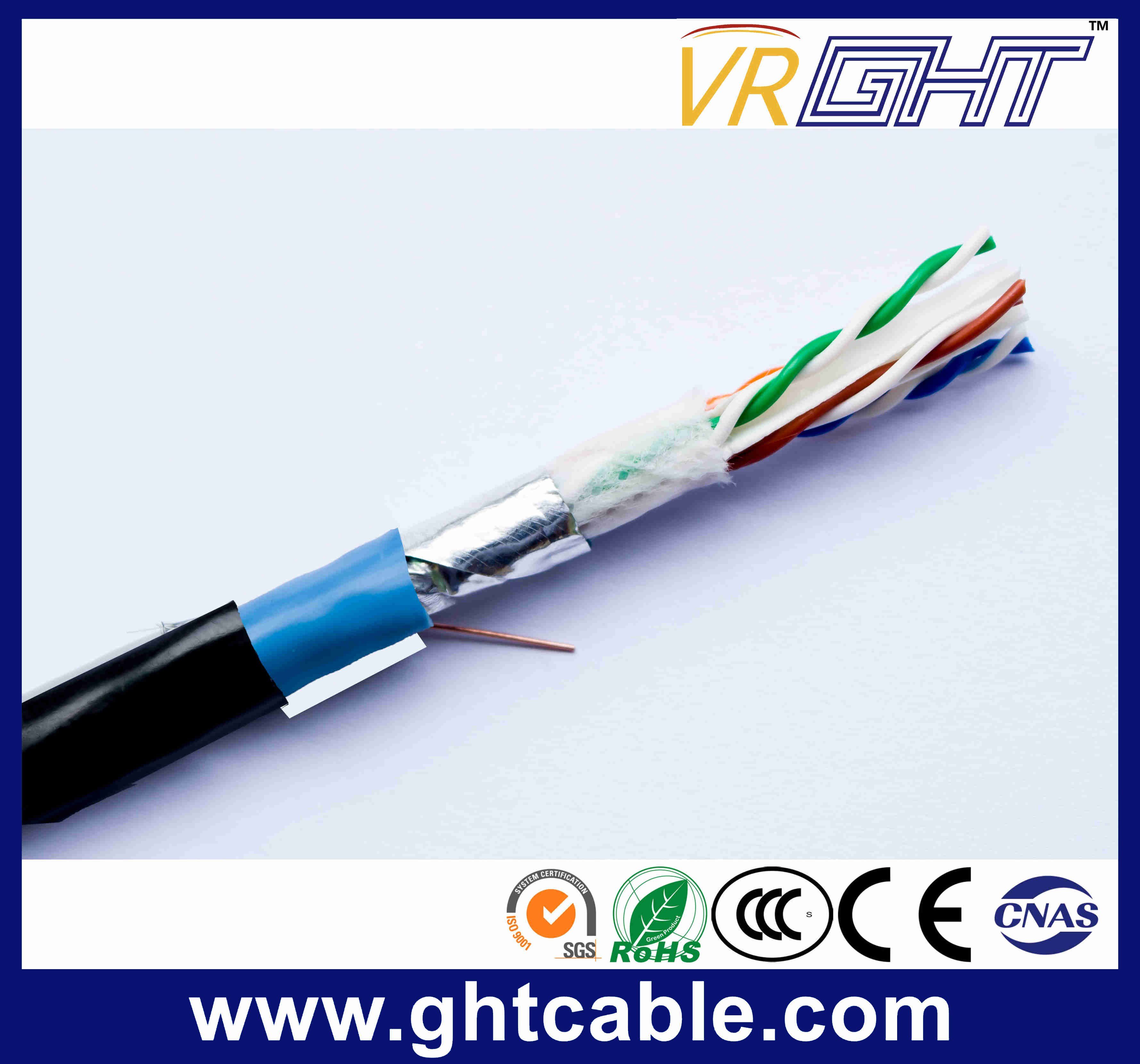 4X0.52mmcu 0.95 Mmpe O. D.: 6.1mm Outdoor FTP CAT6 Cable