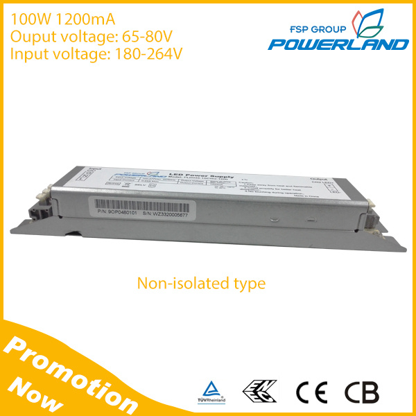 3 Years Warranty 100W 1200mA Non-Isolated LED Driver with TUV UL Certificate