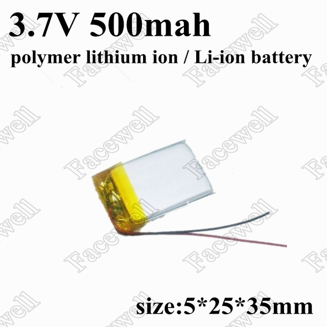 3.7V 500mAh Lithium Polymer Battery for Smart Watch