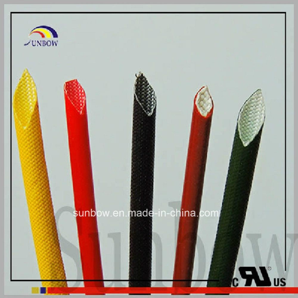 Fire Resistance Custom Made Insulating Silicone Fiberglass Sleeve in Sunbow