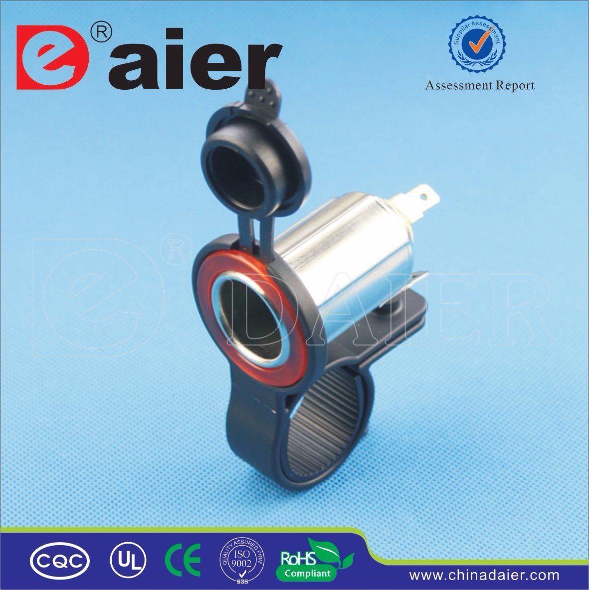 Panel Mount 12V Car Cigarette Lighter Socket with Cap (DS3H04)