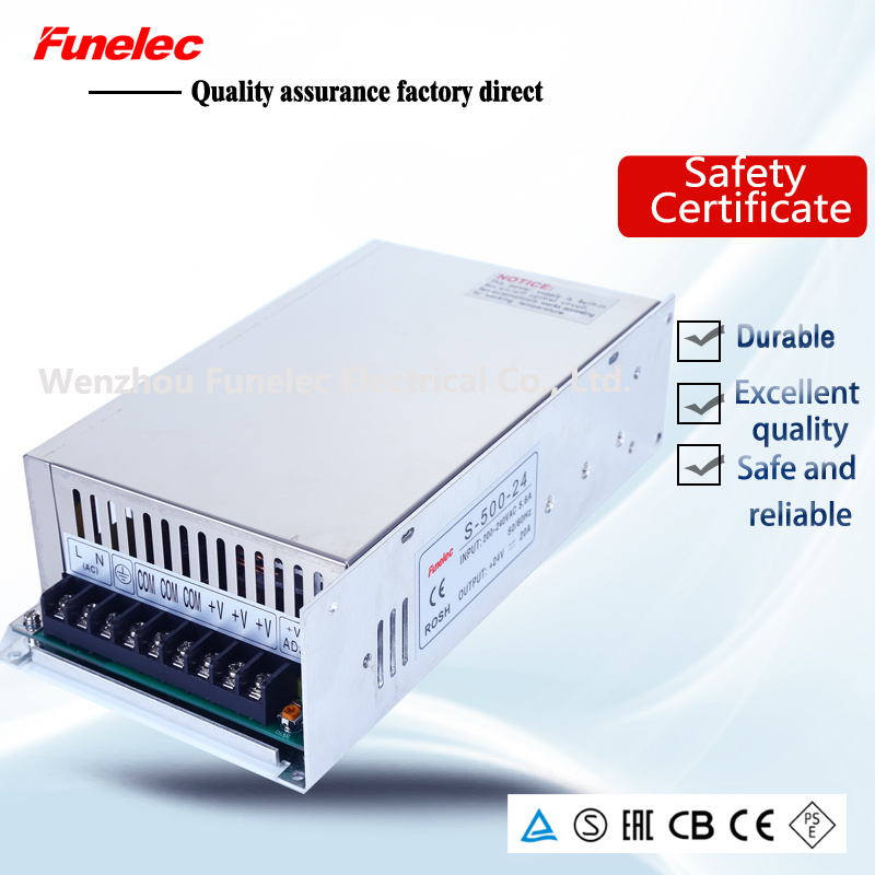 S-500-24 Power Supply 20A 24V DC Switch Mode Power Supply