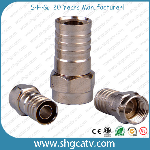 Coaxial Cable RG6 Rg59 Crimp Type F Connector