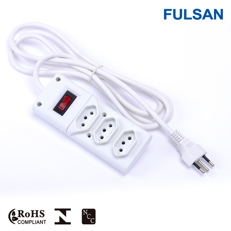3 Pin Socket Electrical Power Socket for Brazil