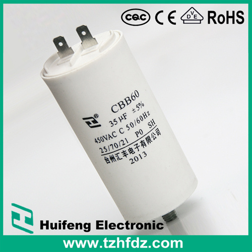 (CBB60) 250VAC 100UF Motor Run Capacitor with Pins