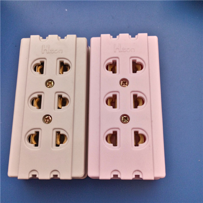 Thailand Bakelite Copper Material 3 Way Socket (W-079)