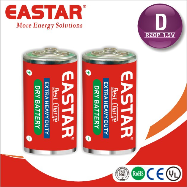 R20 D Size Carbon Zinc Battery with Eastar Factory