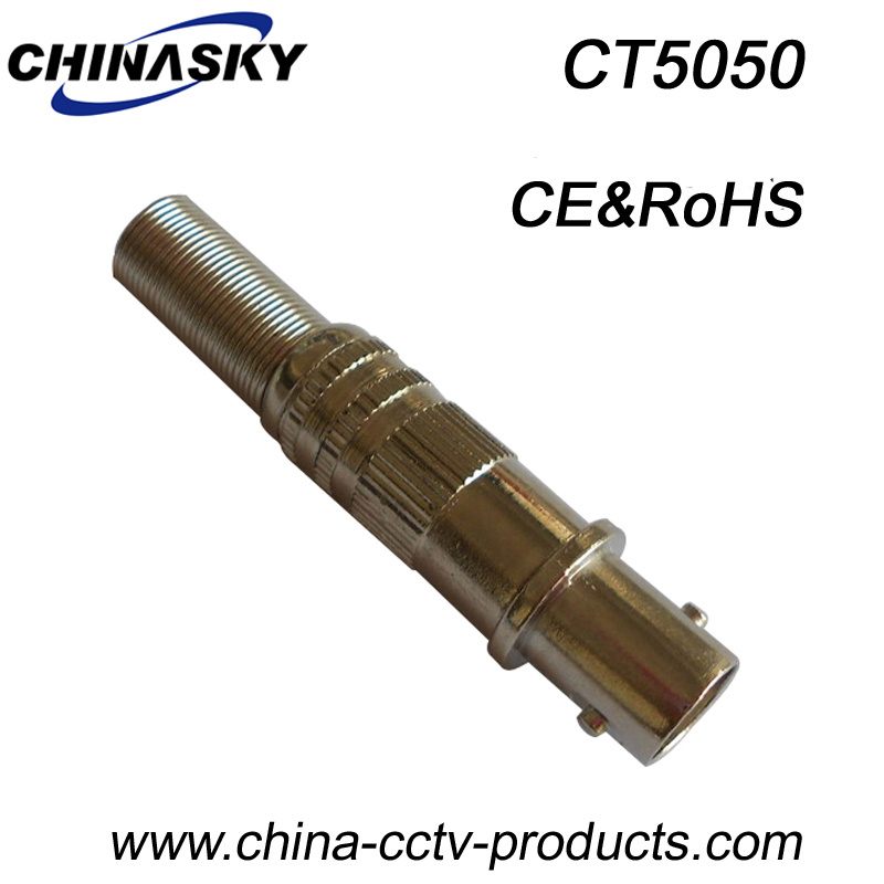 CCTV Female Solder BNC Connector with Boot and Spring (CT5050)