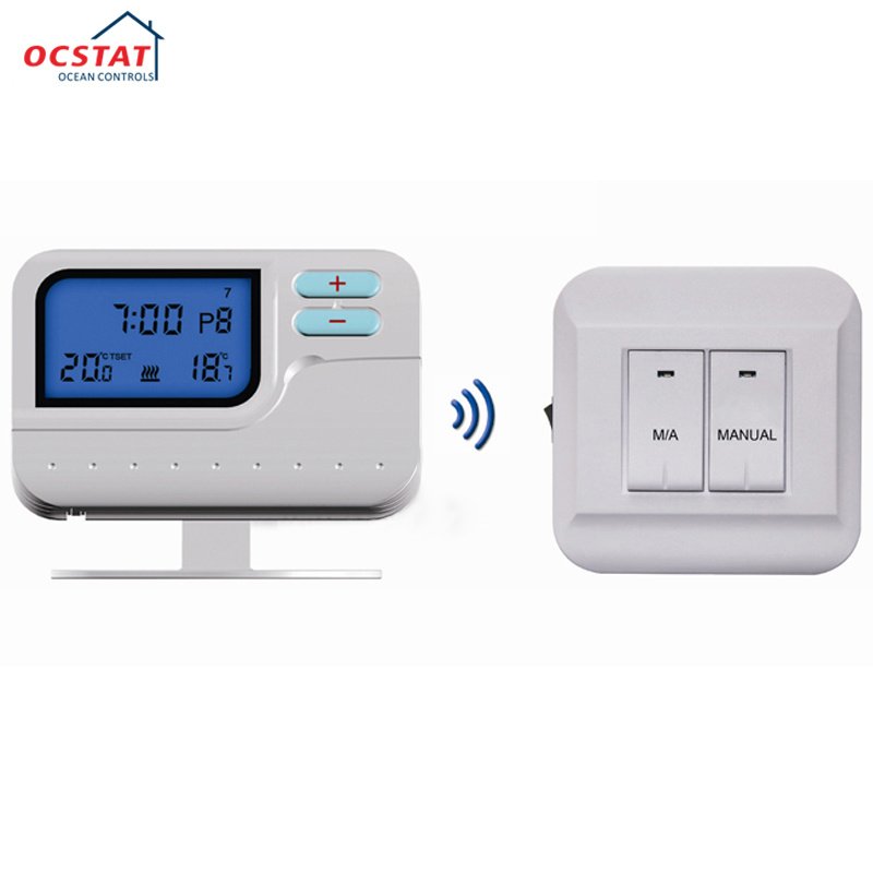 RF Gas Boiler Room Wireless Digital Programmable Room Thermostat