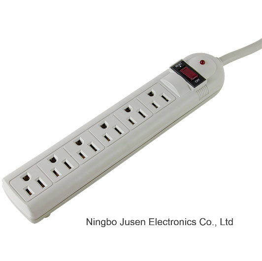 American Extension Socket with Switch and LED Lamp
