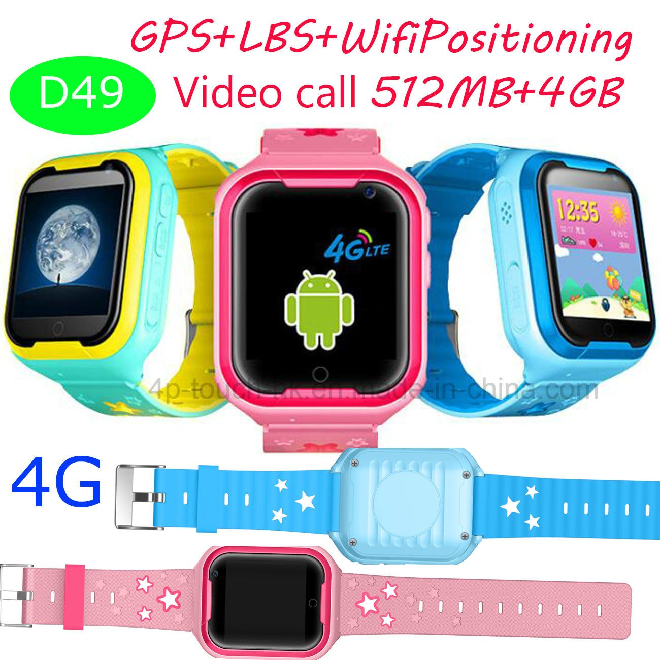 4G/WiFi Smart GPS Tracker Watch with Videocall and Whatsapp D49