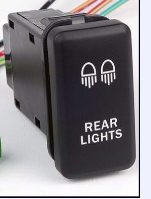 Auto Parts Two LED Lights Laser Etching Push Button Switch for Toyota Series