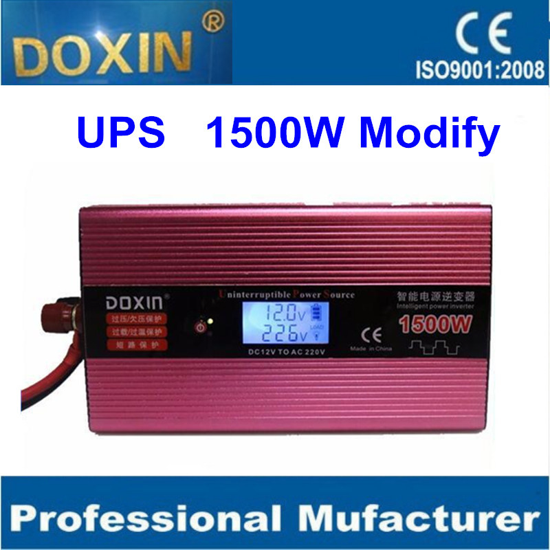 DC/AC 1500W UPS Modified sine wave Solar inverter with LCD for Solar System