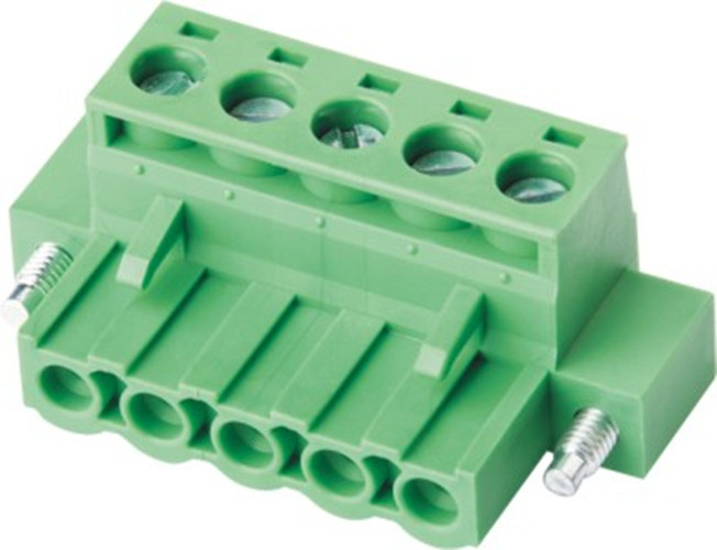 VDE Pluggable Terminal Block Connector with Nut (WJ2EDGKM-5.0/5.08)