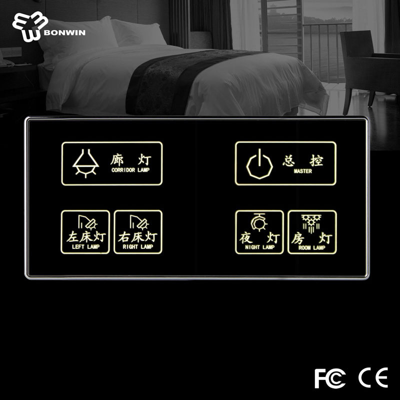 Durable Waterproof Glass Touch Screen Keypad Light Switch