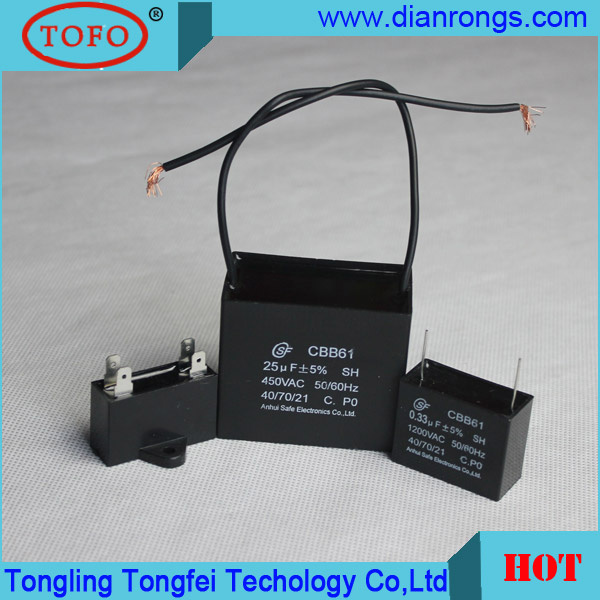 Good Quality Cbb61 Capacitor Do Ventilador UL VDE CE RoHS