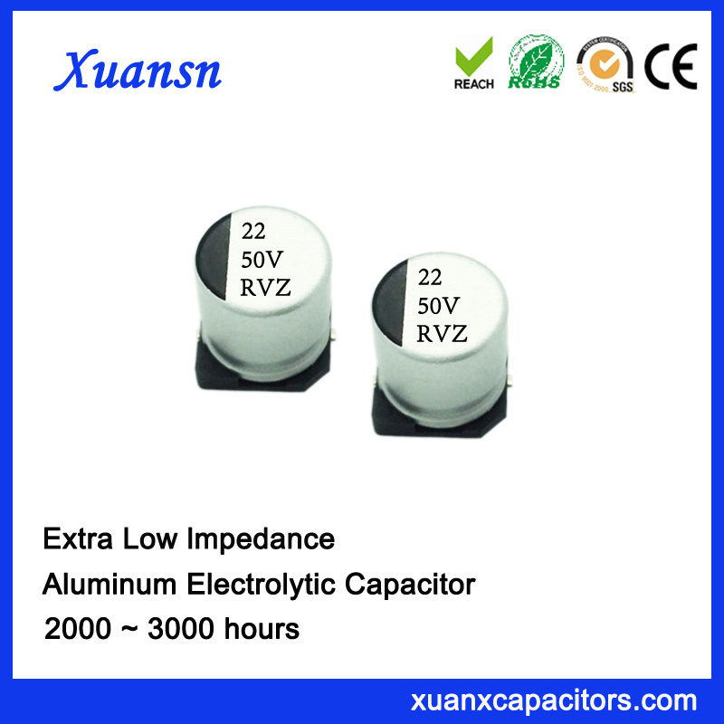 22UF 50V Ultra Low Impedance Chip Aluminum Electrolytic Capacitor