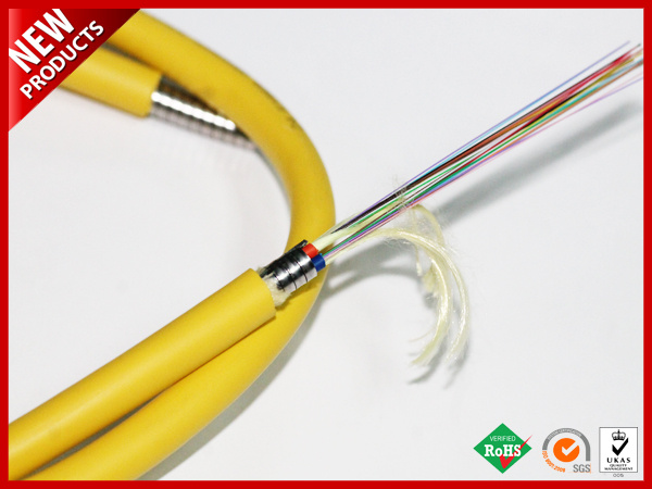 7.0mm 24 Cores Armored Optical Fiber 250um Bare Cable