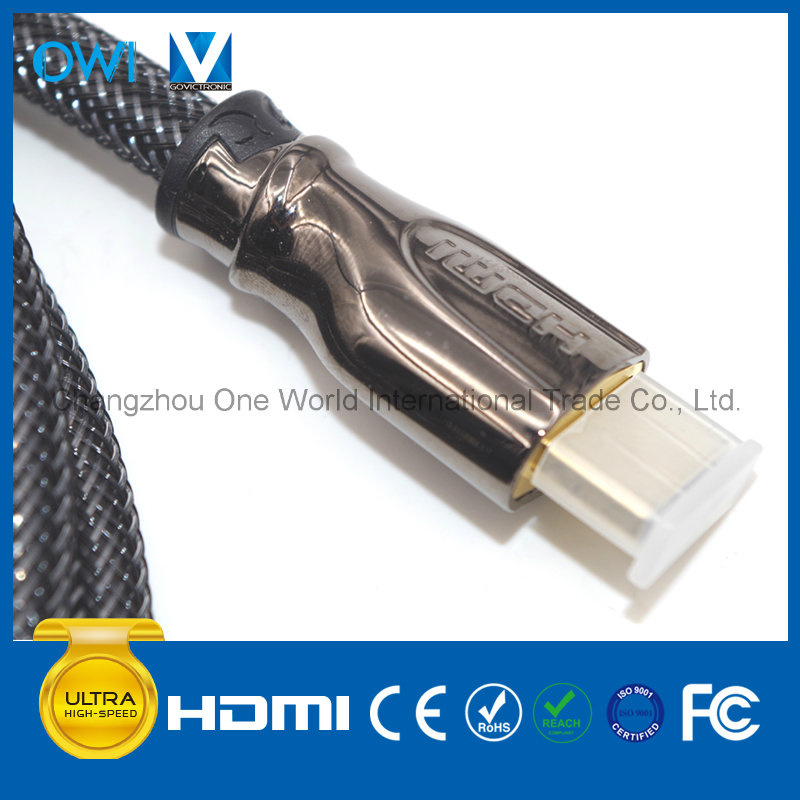 Metal Assembly HDMI 19pin Plugto Plug Cable Black Plug