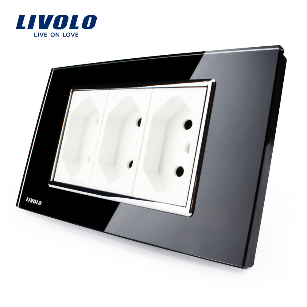 Livolo 118 Type Electrical Power Outlet Brazil Socket Vl-C3c3bit-81/82