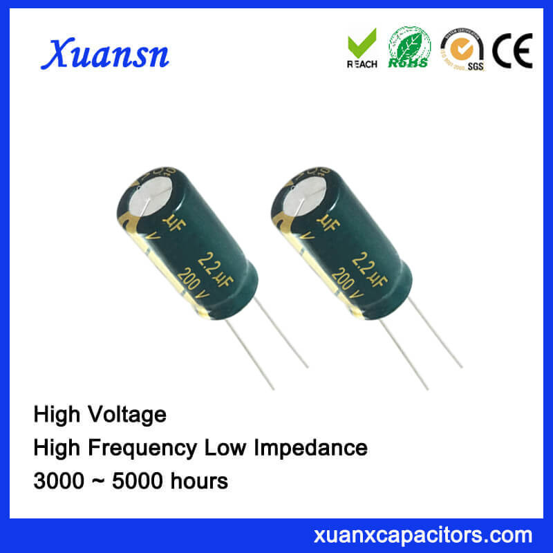 China Manufacturer Capacitor Electrolytic 2.2UF 200V 6.3X11mm