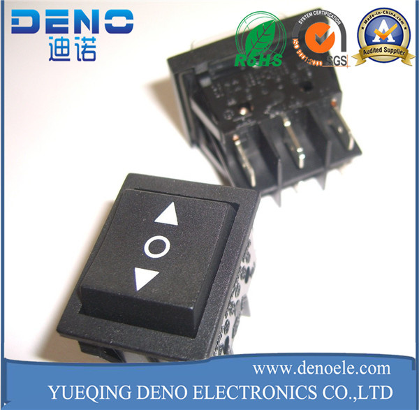 Dpdt Black Rocker Switch with Silver Contact