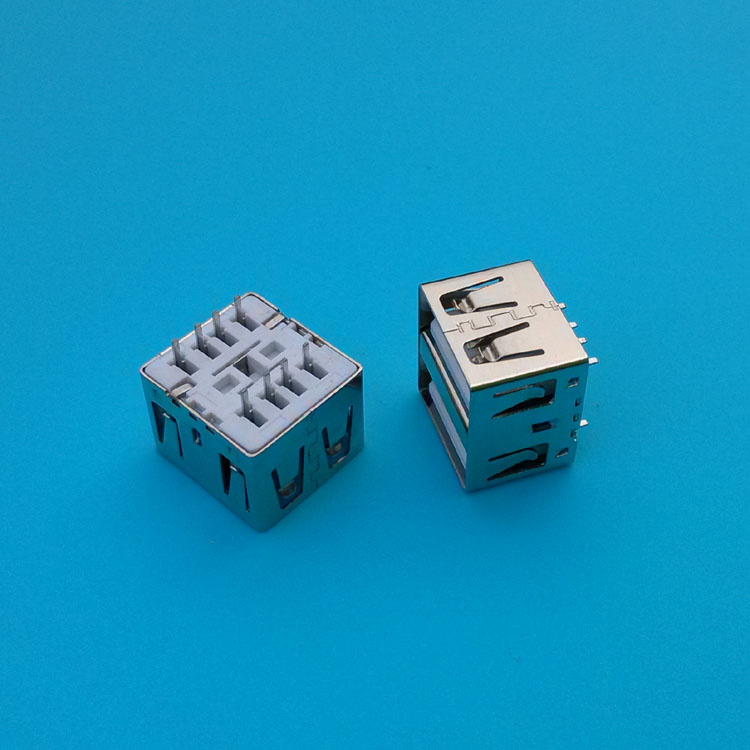 Factory Outlet Double Stack Vertical PCB USB Connector