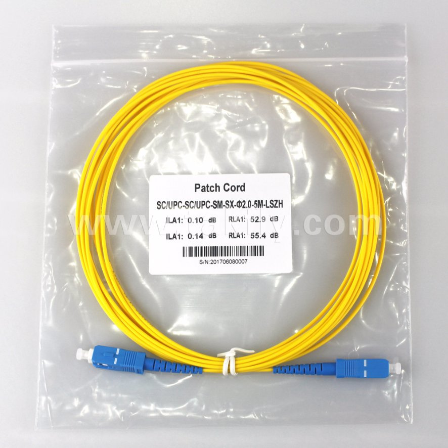 Sc-Sc Simplex Duplex Fiber Optic Patch Cord LSZH Jacket
