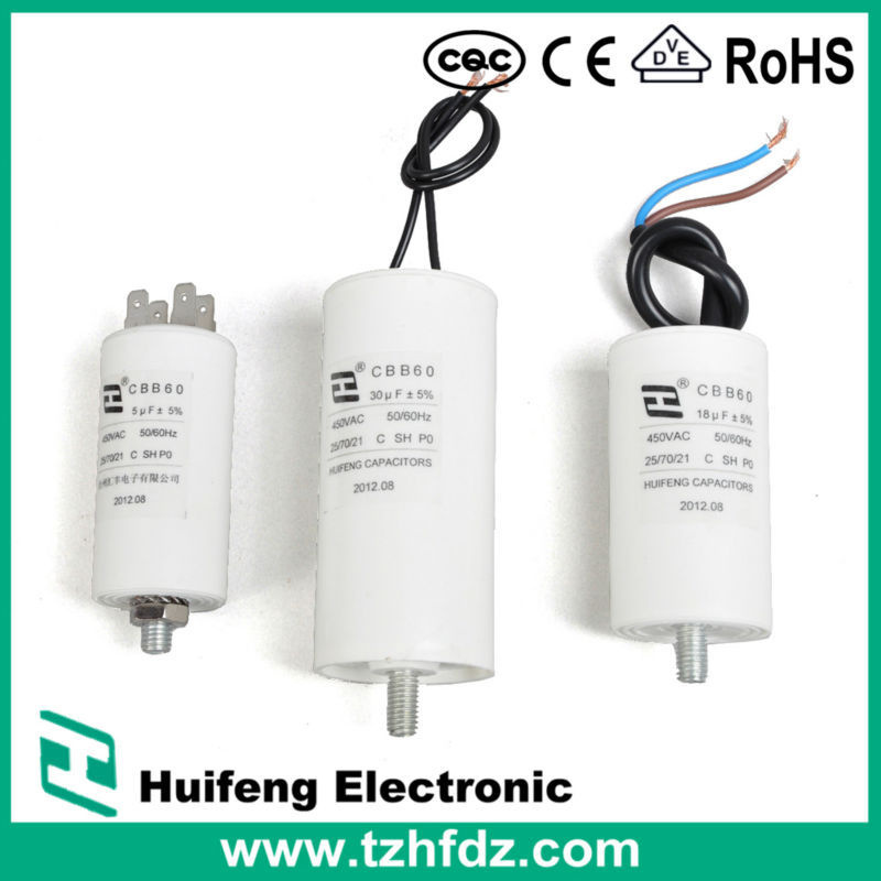 Cbb60 AC Motor Run Capacitor with Screw