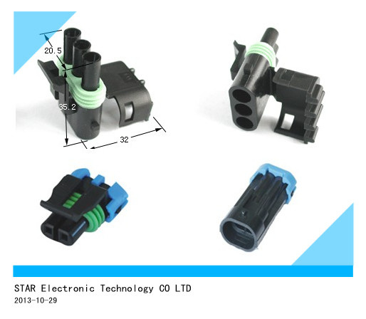 2 Pin Automobile Automotive Connector Waterproof
