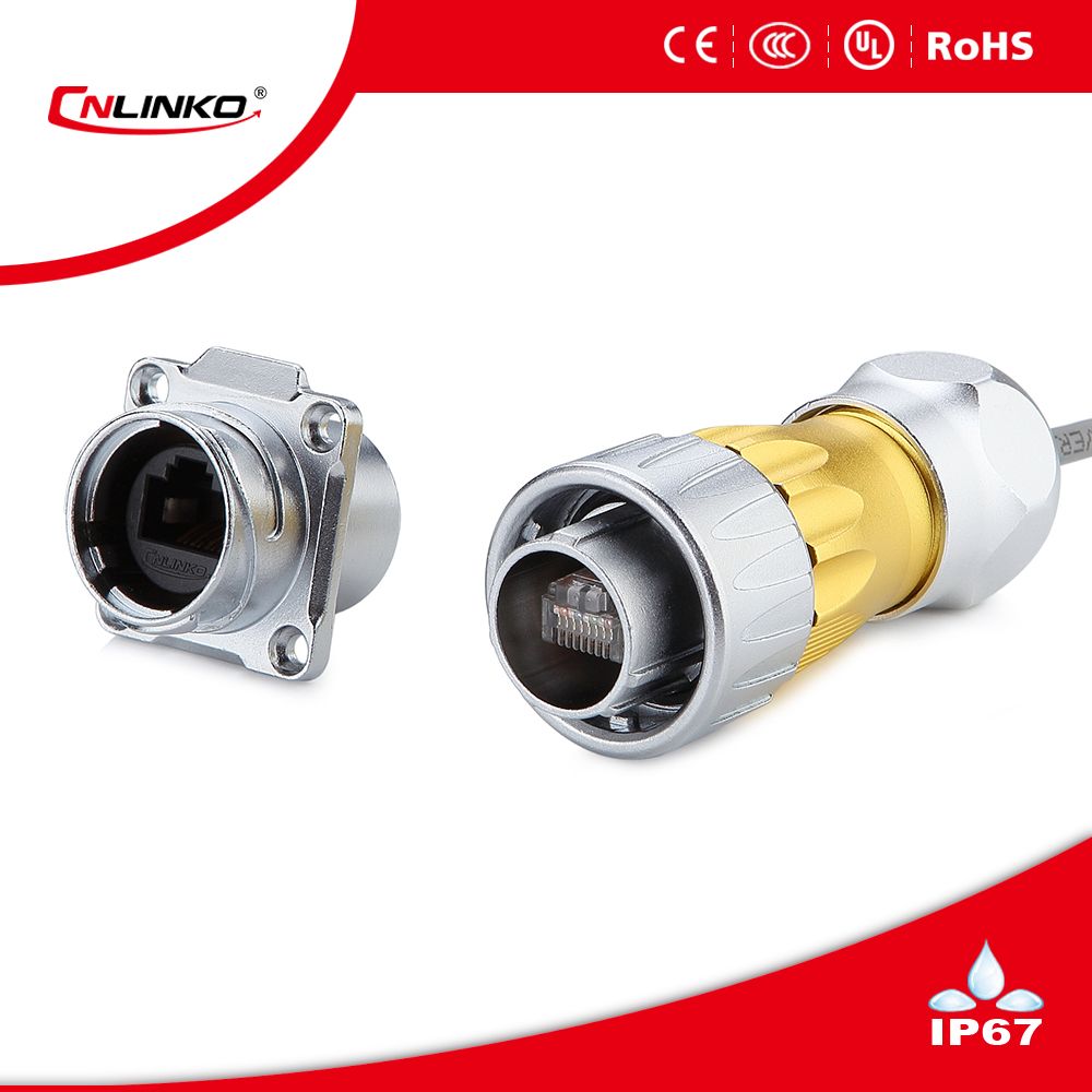 Female RJ45 Plug Waterproof RJ45 Ethernet Connector