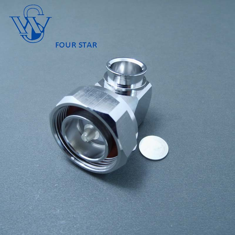 Male Plug Right Angle Solder RF 7/16 DIN Connector for 1/2