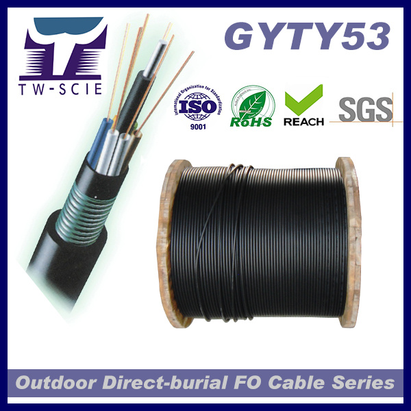 Direct Burial G652D Single Mode Fiber Optic Cable (GYTY53)