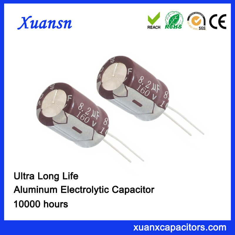 160V Aluminum Electrolytic Capacitor Lifetime 10000hours