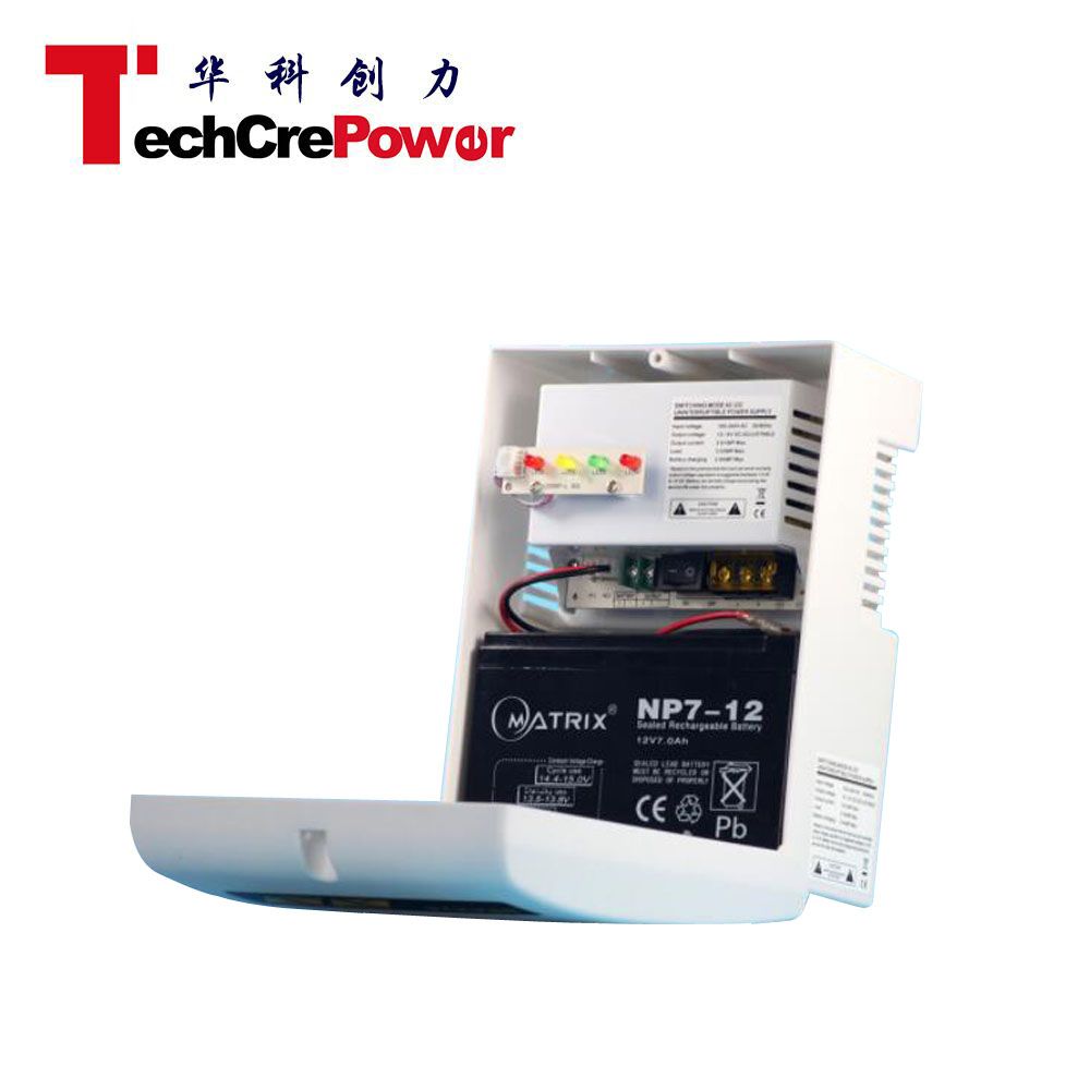 Ztu1203/05/10b Mini UPS 12VDC Access Control Enclosure Case Power Supply with Battery Backup