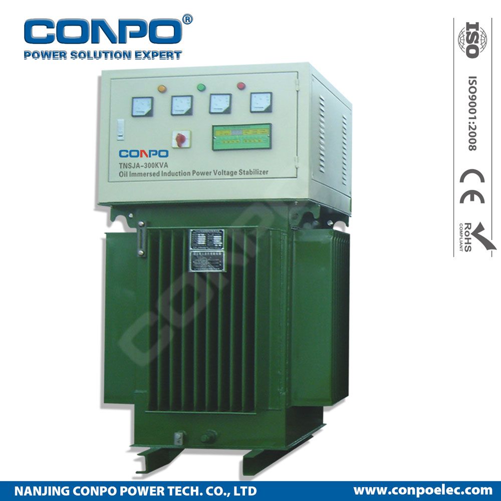 Tnsja-300kVA 3phase Oil Immersed Induction Voltage Stabilizer/Regulator