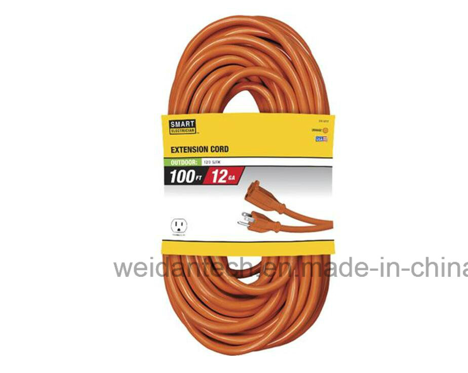 12-3 100' General Purpose Outdoor Orange Power Extension Cord