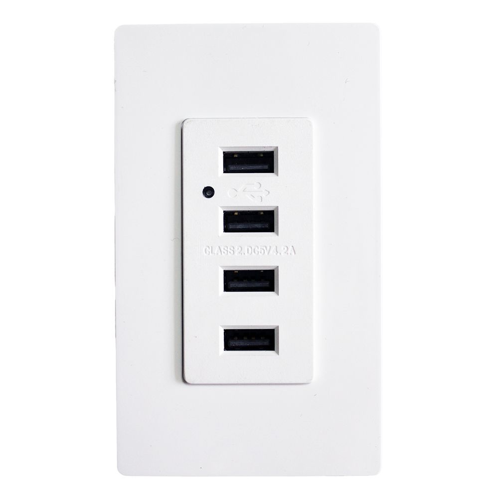 American 4.2A 5V 4 USB Ports Charging Socket UL Listed