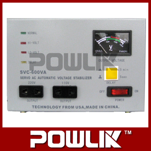 SVC-600va Single Phase Servo Motor Voltage Regulator