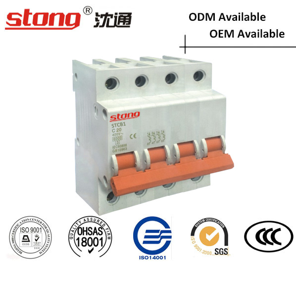 Stcb-1 New Product Vacuum Mini Circuit Breaker MCB 4p