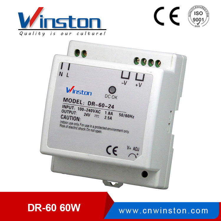 AC / DC DIN Rail Switching Power Supply with Ce (DR-60-5)