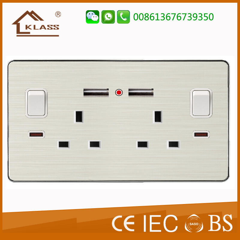13 AMP Electrical Switch Socket with USB Outlet