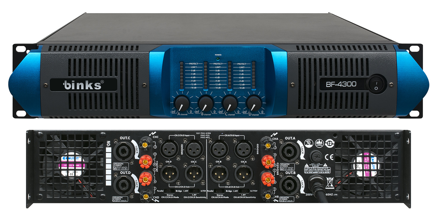 4 Channels Professional Audio Power Amplifier