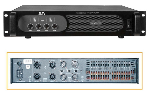 Class-Td 4 Channel 600W Professional Power Amplifier (pH4600)