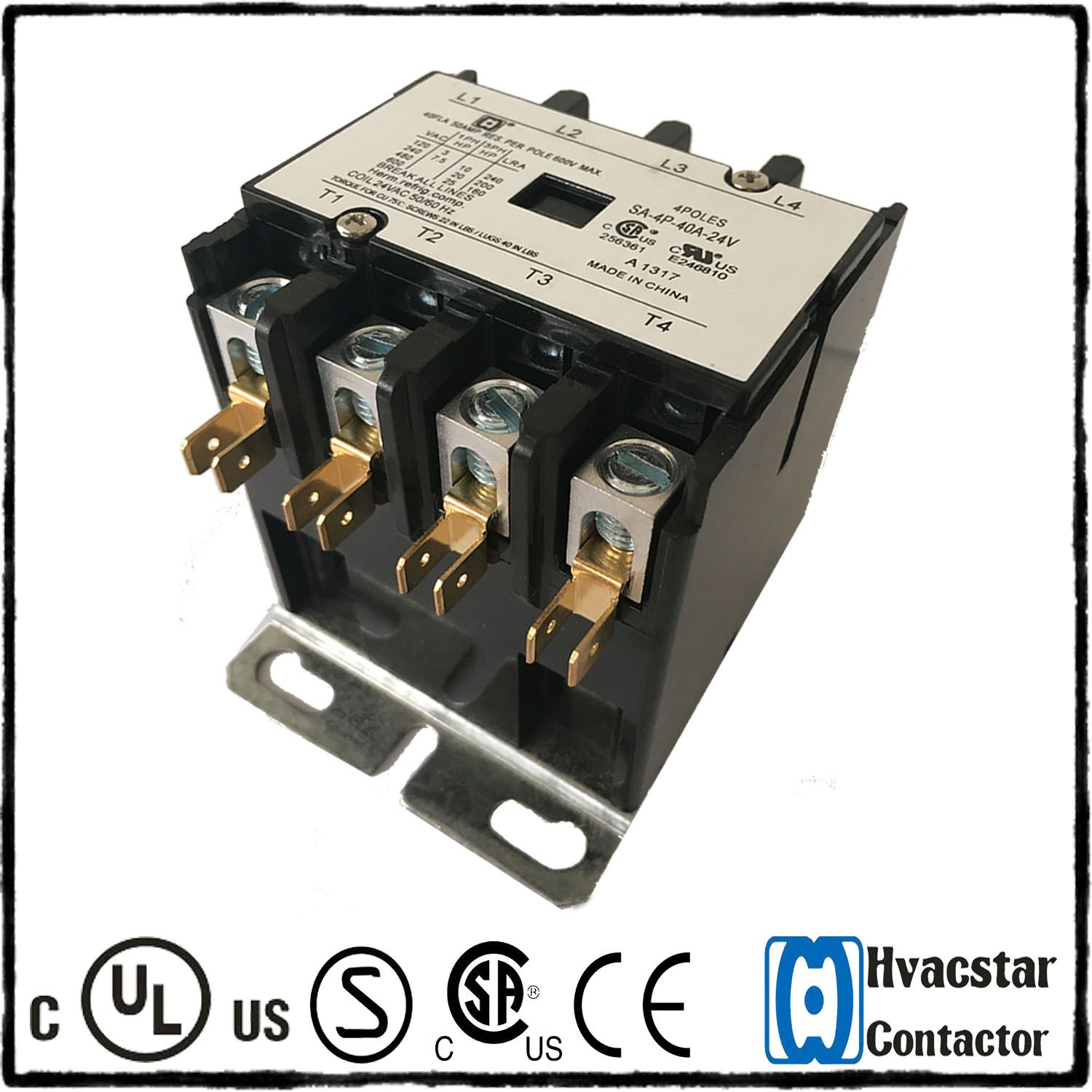Home AC Contactor 4 Pole 24V-240V with UL Approval