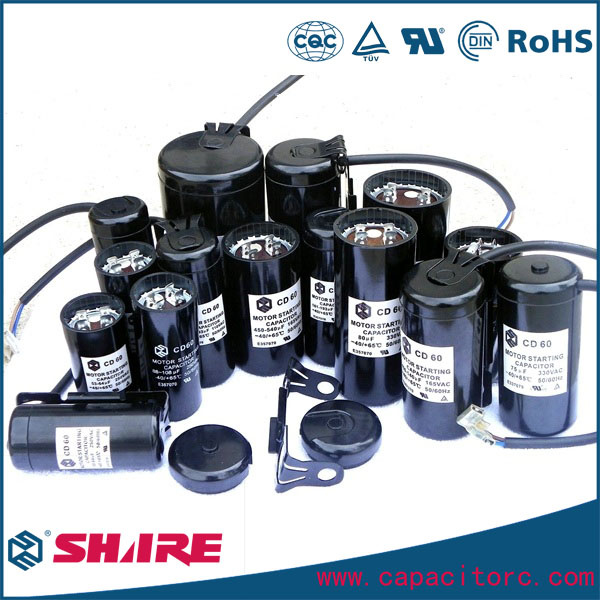 220V CD60 Electrolytic Motor Start Capacitor for Refrigerating Compressor
