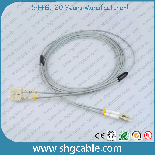 Sc-LC mm Duplex Armored Fiber Optic Cable Patch Cord