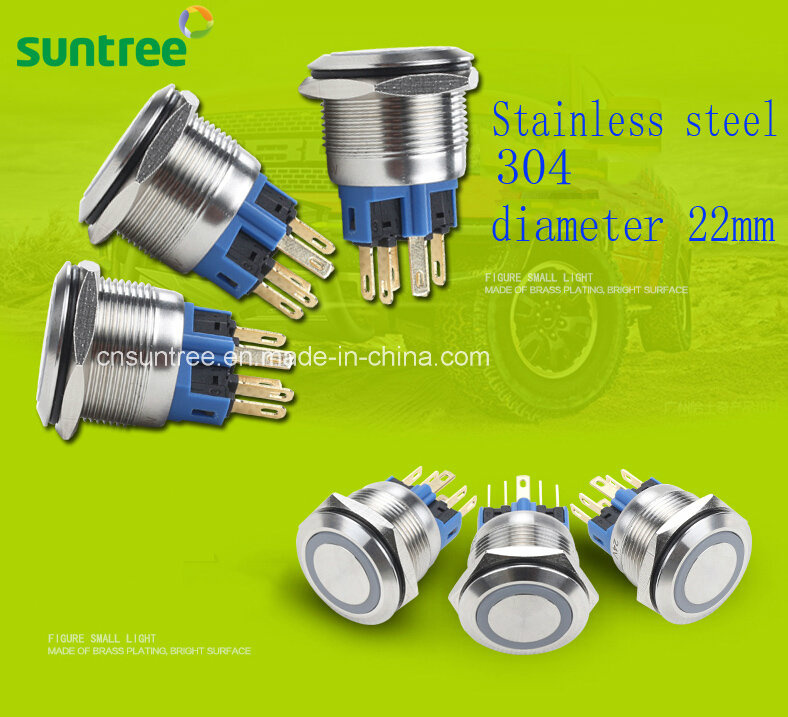 Waterproof Push Button Switch, Illuminated Pushbutton Switch, Vandal Resistant Switch