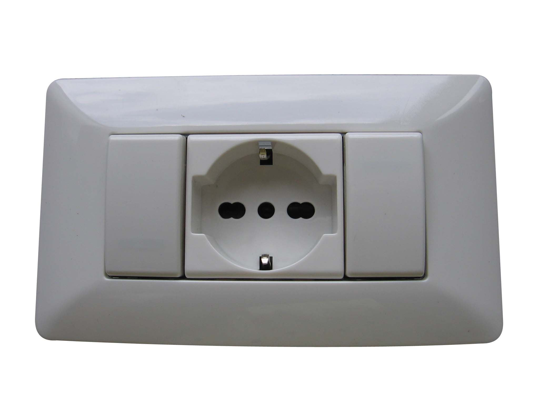 Italian 4 Module Plastic Wall Switch